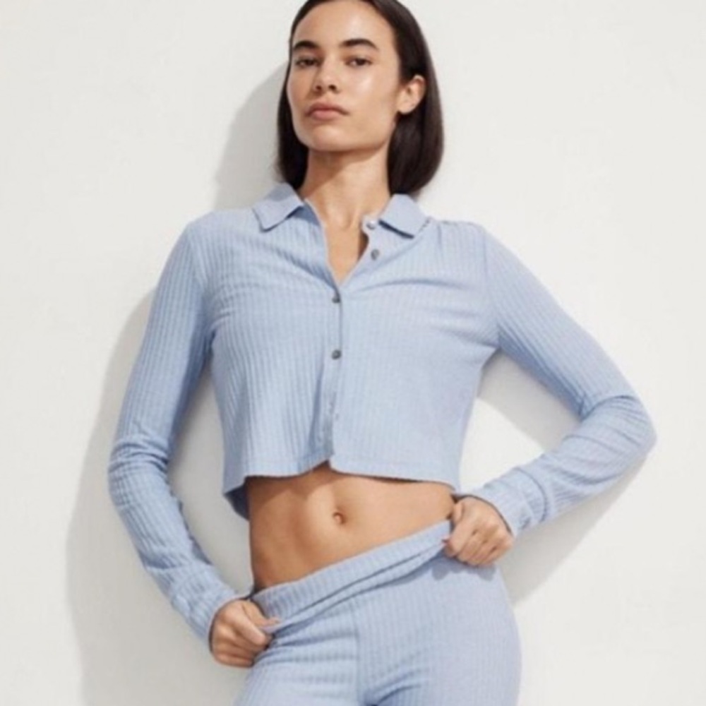 NWT Madewell MWL Brushed Rib Croppes Cardigan Sweater XS